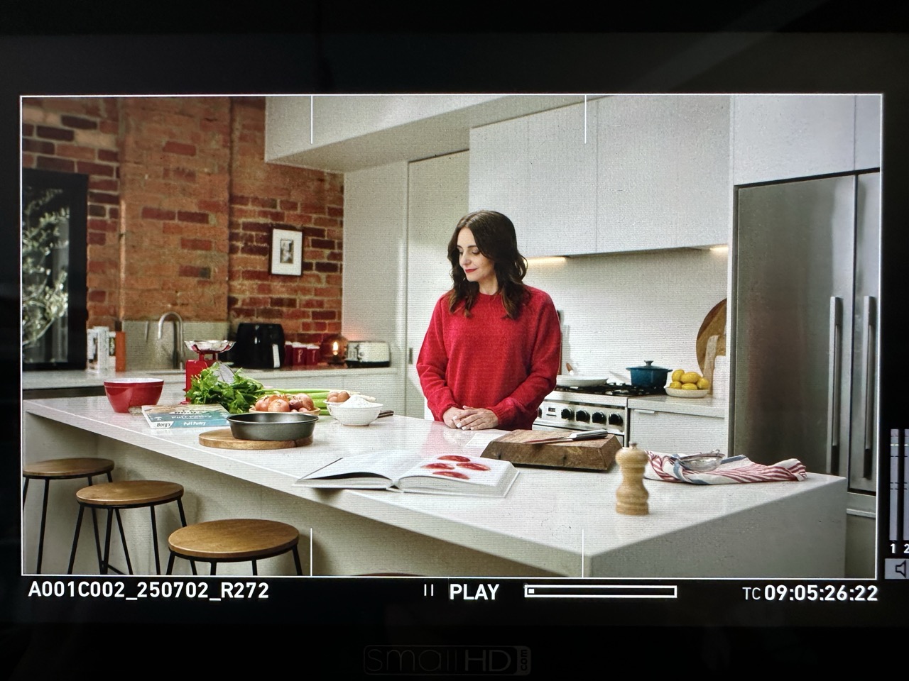 Talent on set, Borg's Pastry shoot
