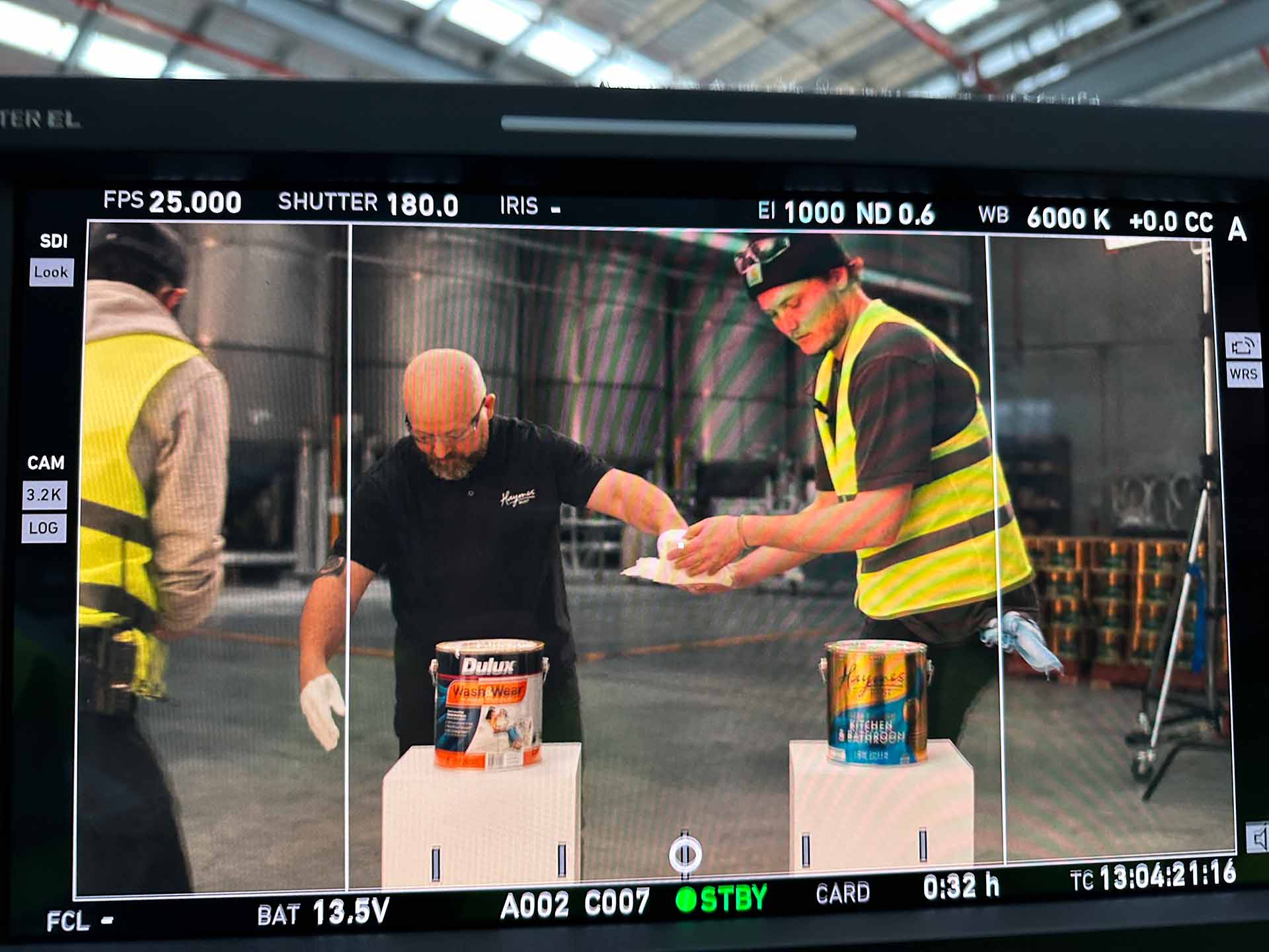 Behind the scenes, Haymes Paint shoot
